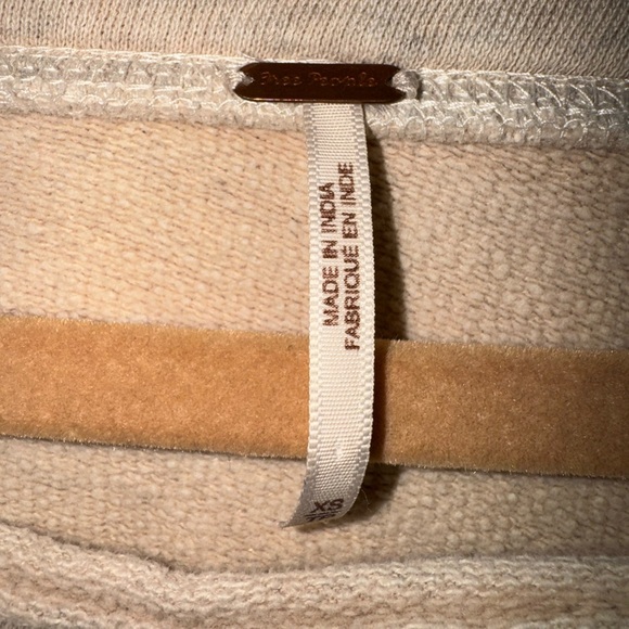 Free People Cream Ruffle Sweatshirt - Picture 3 of 10